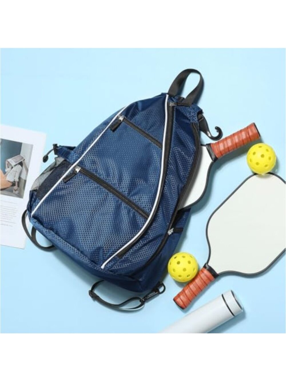 32L Pickleball Sling Bag Convertible Paddle Racket Backpack - Picture 5 of 5